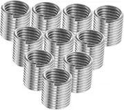 10pcs Steel Threaded Wire Repair Sleeves M8 Stainless Steel Coiled Wire Helical Screw Wire Sleeve Thread Repair Insert Assortment