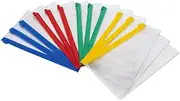 DACUAN Zipper Plastic Envelopes, 12 Pack Small Plastic Envelopes, A6 Files Zipper Folders Reusable Clear Pencil Bags Ideal for Pencil Case Bulk, Bill Bag, 4 Color (9x4.7 Inch)