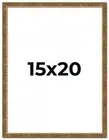 15x20 Frame Gold Picture Frame Complete Modern Photo Frame UV Acrylic, Acid Free