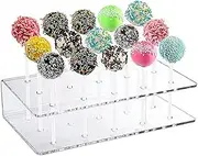 Cake Pop Holder,15 Holes Lollipop Display Stand,Clear Acrylic Lollipop Stand Set, for Wedding and Birthday Parties