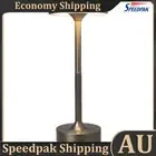 LED Table Lamp Metal Bedside Lamp 3 Colors for Bedroom Study Room (Grey) AU