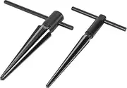 Performance Tool W2967 Tapered Reamer Set with T-Handle and Carbon Steel Contstruction to Align Holes or Remove Burrs from Pipe, Tubes, and More (2-Piece), Black