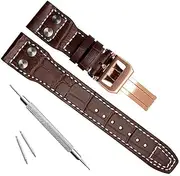 [OliBoPo] 22mm Genuine Leather Watch Strap Band fit for IWC Pilot's Watchs