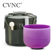 432Hz 10 Inch B Crown Chakra Purple Crystal Singing BowlSet Carrying Case Mallet