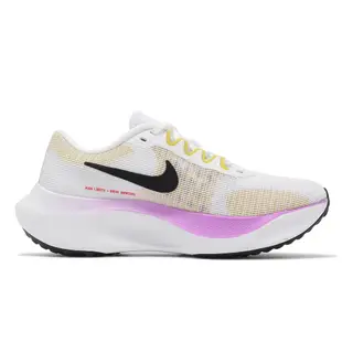 Nike 慢跑鞋 Wmns Zoom Fly 5 白 粉紫 厚底 避震 女鞋 運動鞋 【ACS】 DM8974-100