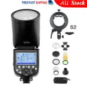 Godox V1-S V1S 2.4G Round Head Camera Flash For Sony + S2 Bracket + AK-R1 Kit