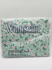 Vintage Wamsutta Mills Non Iron Floral Double Fitted sheet Confection