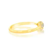 0.17 Carat Opal and Diamond Ring in 9ct Yellow Gold, Q
