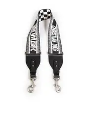 Checkered Embroidered Bag Strap