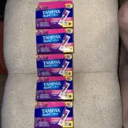 Lot Of 5 Tampax 3pk Pocket Radiant Regular Compact Tampons New!