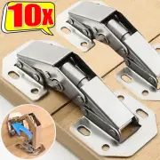 2/10PCS 90 Degree Steel Cabinet Hinges No-Drilling HoleHydraulic Buffer Hinge Ki