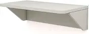 Wall Mounted Foldable Study Desk for Office and Living Room Space Saving Wooden Table for Balcony or Bathroom Light Gray (40 * 100cm)