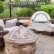 Round 30 Inch Heavy Duty Steel Fire Pit Spark Screen Cover with Easy Open Handle