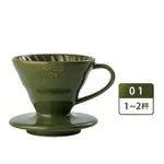 【HARIO】V60 彩虹磁石濾杯–藍媚茶／1-2杯／VDC-01-AG(陶瓷濾杯)