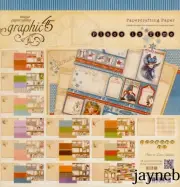 2012 Graphic 45 Place in time 8 by 8-inches Paper Pad Rare & Retired