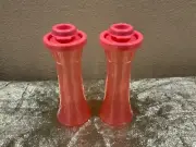 New Tupperware Small 4” Hourglass Salt and Pepper Shakers Mini Guava Color