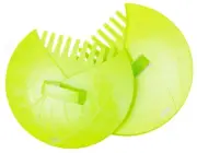 Green Leaf Rake Grabber Scoops for Easy Yard Cleanup Durable and Lightweight