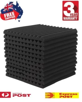 Studio Acoustic Foam Sound Absorption Proofing Panels Tiles Wedge 30*30*2.5cm