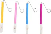 KONTONTY 4pcs Slide Whistles Plastic Musical Instrument for Boys Handle Design Party Favors Supplies for Birthdays and Celebrations