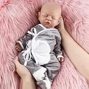 Vollence 31 cm Sleeping Full Body Silicone Reborn Baby Doll Lifelike Newborn Silicone Baby Dolls Stress Relief Anti-Stress Toy - Boy