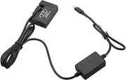Ack-E10 DR-E10 USB Fake Battery Power Kit with USB-C DC Converter Power Cord Replacement LP-E10, Compatible with EOS Rebel T7 T6 T5 T3 T100 4000D 3000D 1500D 1300D 1200D 1100D Camera