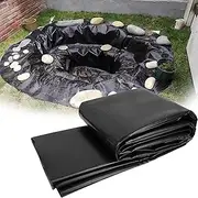 Large Pond Liner 0.13mm (5mil) | Black Impermeable Membrane for Fish Ponds, Garden Streams, Waterfalls & DIY Projects | Pond Underlayment Foldable(6x8m(19.7x26.2ft))