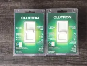 (2) Light Dimmer Lutron Skylark Contour CTCL-150H-LA Light-Almond Color