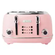Haden Heritage 4 Slice Wide Slot Stainless Steel Toaster with Adjustable Brownin