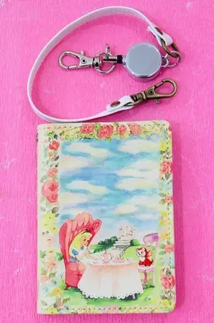 [日本製]franche lippee童話愛麗絲 伸縮證件夾/識別證/悠遊卡票卡夾