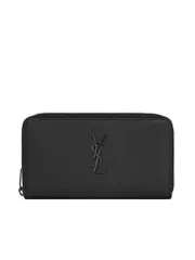 Saint Laurent Monogram Large Wallet in Grain de Poudre Embossed Leather