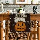 Pumpkin Ghost Table Runner Festive Dining Spooky Halloween with Spider Web