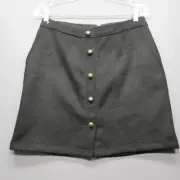 ANN TAYLOR LOFT BLACK POLYESTER WOOL ZIPPER POCKETS LINED MINI SKIRT NWT SZ 6P