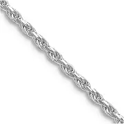 [JewelryWeb] 925 Sterling Silver Rhodium Plated 1.5mm Sparkle Cut Rope Chain Necklace 36 Centimeters Chain-Necklace
