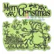 INKA自黏草皮印章-Merry Christmas Snowman