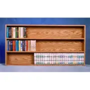 Wood Shed 308-4 W Solid Oak Wall or Shelf Mount DVD-VHS tape-Book Cabinet