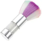 TOGEVAL Nail Cleaning Brush Fluffy Bristle Nail Dusting Brush for Sequins Powder Removal for Manicure Eye Catching Design with Transparent Sequin Handle