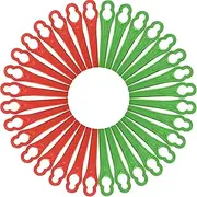 [Simpeak] [100PCS] Replacement Plastic Blades Sets for Cordless Grass Trimmer, Replacement Grass Trimmer Blades for Cordless Lawnmower Garden Lawn Mower Whipper Snipper Plastic Blades, 50xRed & 50xGreen