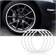 Rim Protector Car Vehicle Wheel Rims Protectors Decor Strip for All Car Models 4 Pcs / 16-20In G20240113(Color:Red,Size:20in)(Wahite,16in)