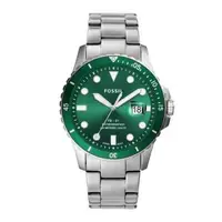 在飛比找森森購物網優惠-FOSSIL 日期三針不鏽鋼腕錶-綠 FS5670