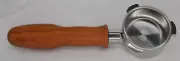 51mm Bottomless Portafilter with Stainless Steel Filter Basket- Wood handle