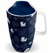 Carlton Blues AFL Ceramic Travel Coffee Mug Cup With Handle