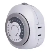 GE 24-Hour Basic Indoor Plug-In Mechanical Timer, 1-Outlet