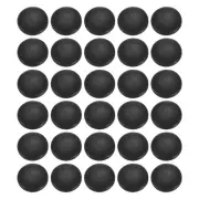 30pcs PU Leather Covered Button 18mm Metal Shank Round Button, Black