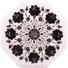 12" Attractive White Marble Coffee table Inlay Abalone Shell Art Work Home Decor