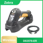 Symbol DS3578-ER Extended Range 2D USB Wireless Barcode Scanner w Cable & Cradle