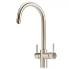 Insinkerator 3003JBR Multitap 3n1 J-Shape Steaming Water Tap - Brushed Steel