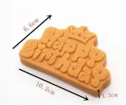 Silicone DIY HAPPY BIRTHDAY Mould Mold Cake Fondant Sugarcraft Sugar Soap Resin