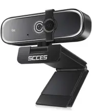 SCCES QHD Webcam, AutoFocus 2K Streaming USB Web Camera with Stereo Microphone