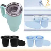 2Pcs Ice Cube Trays with Lids Silicone Ice Cube Molds for 30 to 40 oz Cup GoDvl