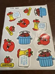 Vintage Trend Stickers Sheet Scratch & Sniff APPLE T 170 NEW 80s Basket Core